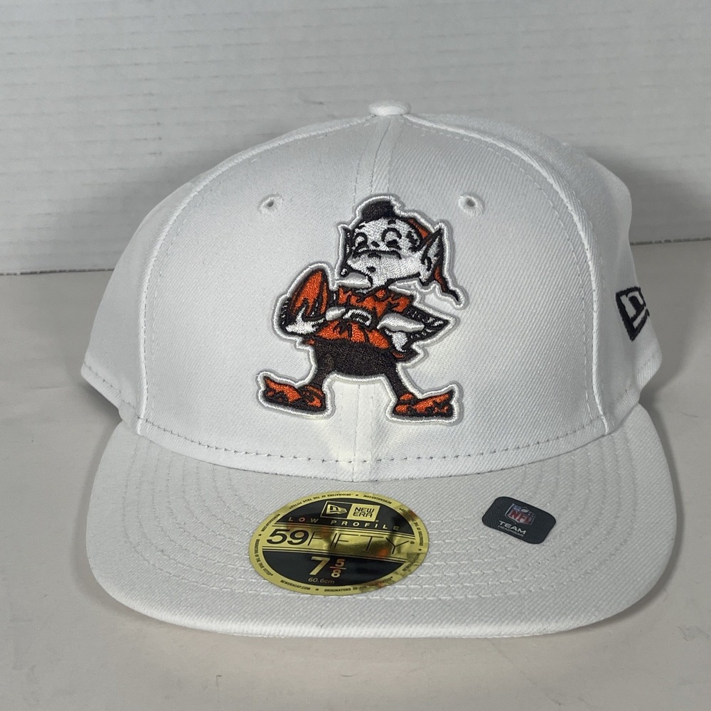 Cleveland Browns Hat Cap New Era‎ 7 5/8 Fitted 59Fifty Brownie Elf Low Profile